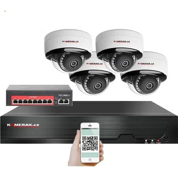 Kompletní kamerový systém 4K IP 4 kamerový set s externím PoE XM-405D-Ext. 8MPx, CZ menu
