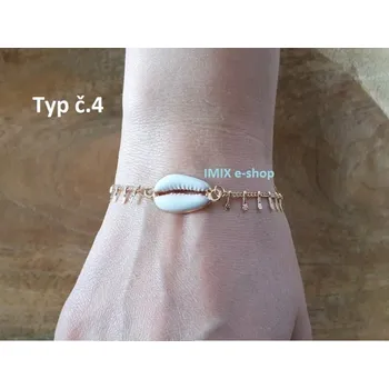 Náramek Náramky z mušlí či kamenů - VÍCE DRUHŮ Typ č.04