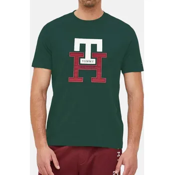 Pánské tričko Pánské zelené triko Tommy Hilfiger - Velikost M, Barva Zelená 55943 mw0mw28230