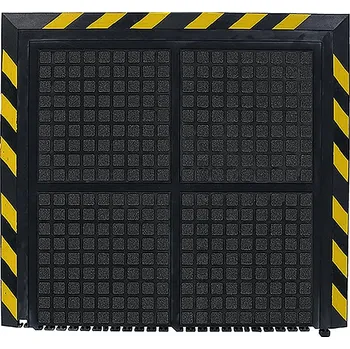 Rohožka Černo-žlutá podlahová protiúnavová rohož (okraj) - 101 x 111 x 1,9 cm (87660052) FLOMAT