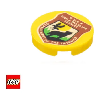 Stavebnice LEGO LEGO® Potištěné dílky LEGO Cedule 2x2 Potištěná Kruhová Dlaždice / Jurassic World 14769pb535