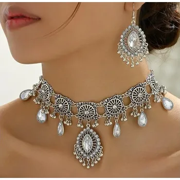 Souprava šperků Kovový Tribal set s patinou v orientálním stylu