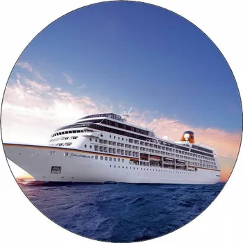 Přisada na vaření a pečení Jedlý papír jachta na moři 19,5 cm