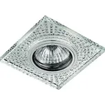 ELEGANT Podhledové svítidlo 1x GU10 50W bez zdroje + LED 3W 380lm 4000K 9cm hranaté IP20, chromové