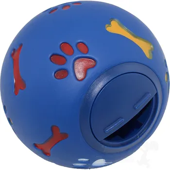 Hračka pro psa BUBU PETS míček na pamlsky s kostí a tlapkou-tvrdý 14 cm