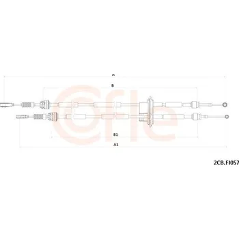 Tažné lanko, ruční převodovka COFLE 2CB.FI057