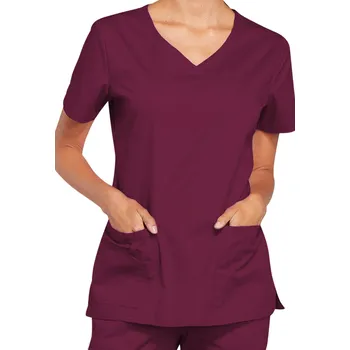 Zdravotnický oděv Zdravotnická halena V-neck Cherokee dámská - vínová Velikost: M