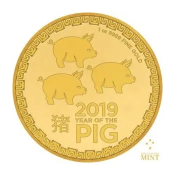 New Zealand Mint 1 unce zlatá mince Niue prase 2019 1 oz