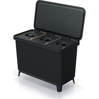 Prosperplast Odpadkový koš Prosperplast SYSTEMA 3x10l černý 611104