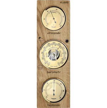 Barometr KUBRi 0220 - špičkový barometr s vynikající citlivostí v dubovém rámu