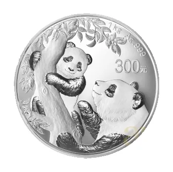 1 kilogram stříbrná mince China Panda 2021 proof