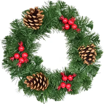 Věnec Věnec zelený zdobený šípky Ø30 cm