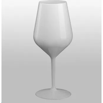 Sklenice Gold Plast Plastová nerozbitná bílá sklenice na víno a koktejly - 470 ml