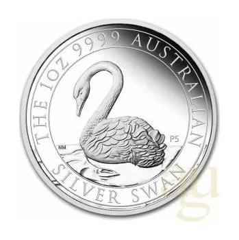 1 unce stříbrná mince Austrálie Schwan 2021 - leštěná deska
