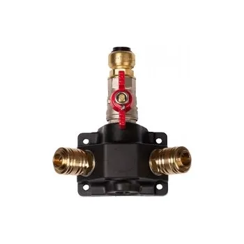 Kompresor Rozdělovací krabice se 2 rychlospojkami a kulovým ventilem ø 15 mm