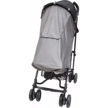 Sluneční clona na kočárek s UV ochranou, stříbrná