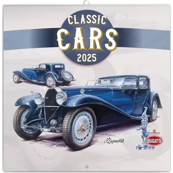 Kalendář poznámkový kalendář classic cars 2025 30 × 30 cm