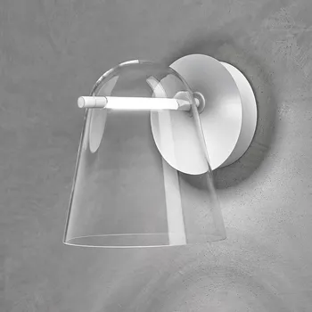 Lampička Prandina Sino W3 LED nástěnné světlo čirá/bílá matná bílá 1 x 4 W LED - Doprava zdarma