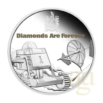 1 unce stříbrná mince Tuvalu - James Bond 007 - Diamonds Are Forever 50th Anniversary 2021 - proof