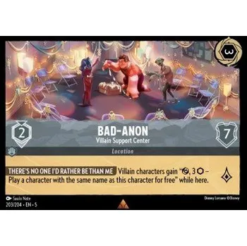 Sběratelská karetní hra Lorcana SSK 203/204 Bad‐Anon - Villain Support Center (V.1) - Shimmering Skies Stav: Near Mint, Verze: NORMAL