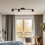 SIGMA Stropní bodové světlo Sky, 3 žárovky, černé - Stříška – výška 2,5 cm, Ø 14 cm černý - Doprava zdarma