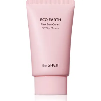 Přípravek na opalování The Saem Eco Earth Pink krém na obličej s SPF50+ PA++++, 50 ml