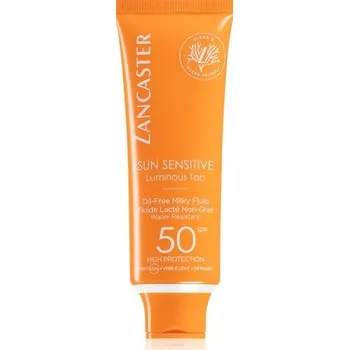 Přípravek na opalování Lancaster Sun Senstitive Luminous Tan Oil-free Milky Fluid SPF 50 - Opalovací fluid na obličej 50 ml
