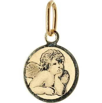 Přívěsek Zlatý přívěšek destička s andílkem ZZ0572F