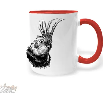 Hrnek - Korela chocholatá Barva: Červená