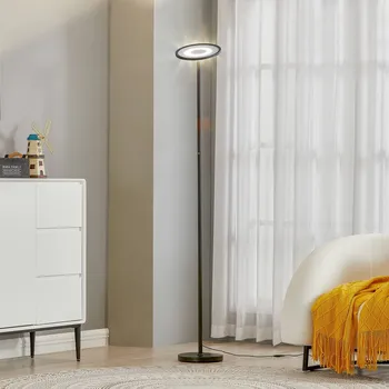 Lampička Lindby Smart LED stojací lampa Cilian, CCT, Tuya, ZigBee, Hue - Délka kabelu 150 cm černá LED 36 W celkem - Doprava zdarma