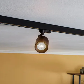 Bodové svítidlo Arcchio kolejnicový reflektor Brinja, černý, Ø 7 cm, 3 fáze černá 1 x 8 W LED - Doprava zdarma