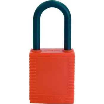 Visací zámek HAPPY END Nylonové bezpečnostní zámky s 38mm okem, červená, 6 ks - BY C6A1A