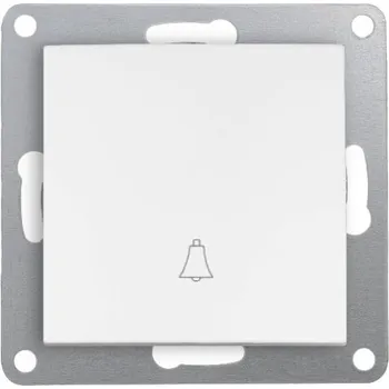 vypínač Elhard Tlačítko Vera č.1/0, matné, bílé