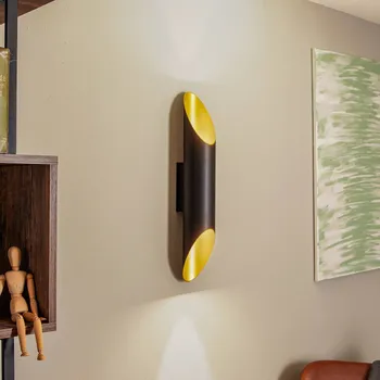 Lampička BEGA Studio Line nástěnné svítidlo řezané 28W černá/mosaz černý mat, mosazný mat LED 28 W celkem - Doprava zdarma