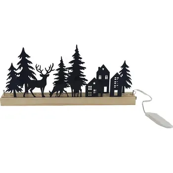 Vánoční dekorace Dekorace krajina s LED osvětlením K3491