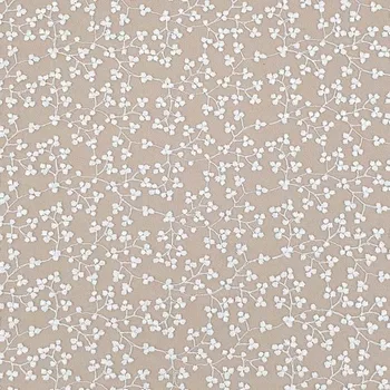 Vyšívaný tyl bílý, drobné lístečky, š.125