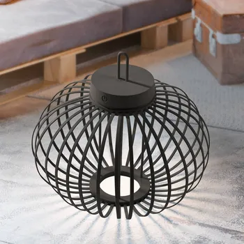 Venkovní osvětlení JUST LIGHT. GmbH JUST LIGHT. Akuba LED dobíjecí stolní lampa černá 33 cm bambusová 1 x 1,5 W LED - Doprava zdarma