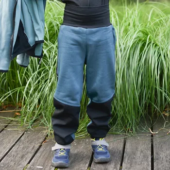 Kojenecké oblečení petrolejové tecnostretchovo-softshellové rostoucí tepláčky