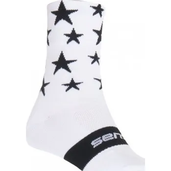 cyklistický dres Ponožky SENSOR STARS bílo/černé 3-5