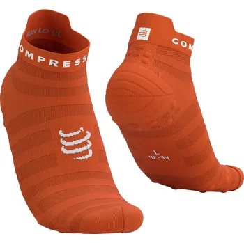 Pánské ponožky Compressport Pro Racing Socks V4.0 Ultralight Run Low fire/white - EU 35-38
