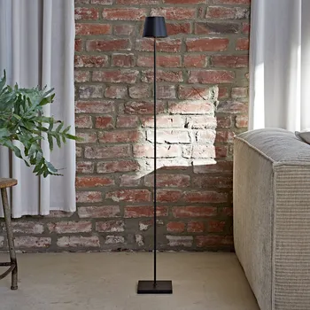 Venkovní osvětlení Sigor LED dobíjecí stojací lampa Nuindie IP54 120 cm kulatá USB-C černá - Stínítko - Ø 11 cm, výška 8,8 cm; délka nabíjecího kabelu 120 cm noční černá LED 2,2 W celkem - Doprava zdarma