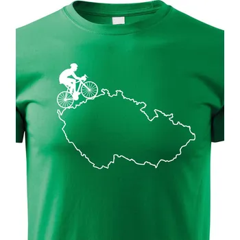 Chlapecké tričko Dětské tričko pro cyklisty s mapou ČR, Barva Zelená, Velikost 158 cm/12 roků, Canvas Dětské tričko Bezvatriko.cz 0319