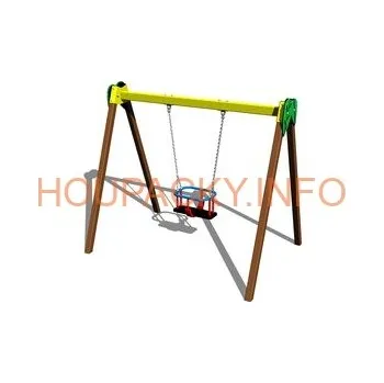 Dětská houpačka Řetězová houpačka RH106KW-B - hnědá (v.p. 1 m)
