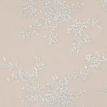 Vyšívaný tyl bílý, perličková květinová výšivka, š.125/160