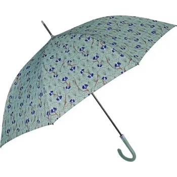 Deštník PERLETTI Technology XL, Dámský automatický deštník Fiori / zelená, 21774