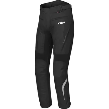 Moto kalhoty TXR Prodloužené kalhoty na motorku Rival černé 4XL (Prodloužené moto kalhoty TXR Rival černé vysoce odolné proti prodření, výškově nastavitelné chrániče kolen v kombinaci s 4 Way Stretch v rozkroku.)