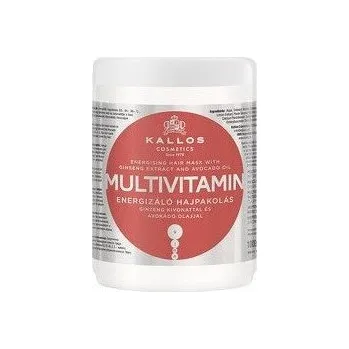 Kosmetika Kallos Multivitamin with Ginseng Extract and Avocado Hair Mask - Oživující maska na vlasy s multivitamíny 275 ml