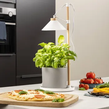 Lampička Smartwares LED světlo pro rostliny ISL-60028 - Ø stínidla 14,9 cm bílá, světlé dřevo 1 x 9 W LED - Doprava zdarma