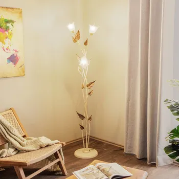 Lampička ONLI Stojací lampa Vanda ve florentském stylu, slonová kost - Délka kabelu 385 cm slonová kost, bronz, zlato 3 x 6 W LED - Doprava zdarma