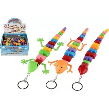 Svítící klíčenka ještěrka/chameleon/had 28 cm z plastu